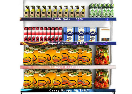 Supermarket 800nits Shelf Led Display , 768*64mm P2 Indoor Led Display