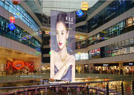 1000mmx500mm 7.81mm Glass Advertising Led Display Screen Energy Saving